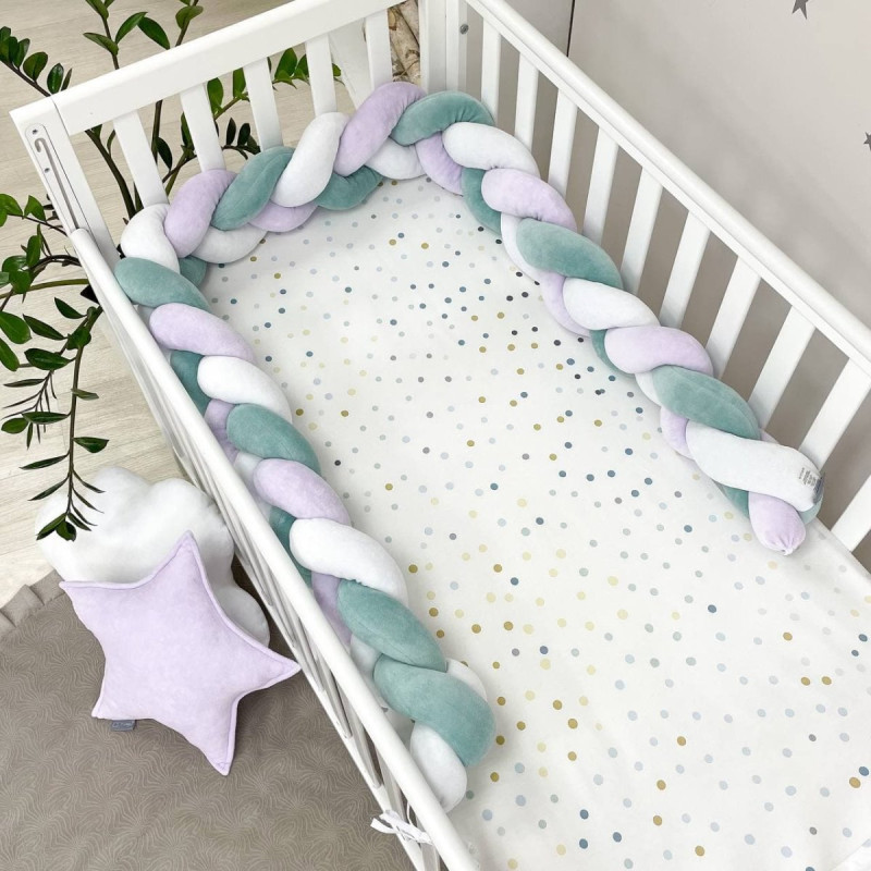 Постільна білизна Msonya Коса білий/т.мята/ліла