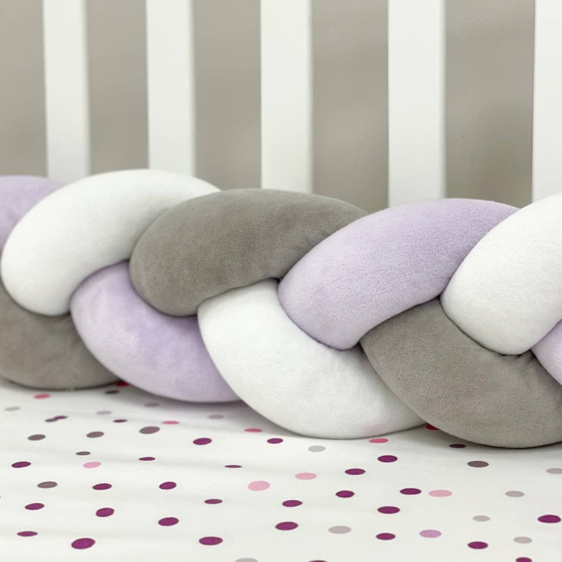 Постільна білизна Msonya Коса білий/сірий/ліла