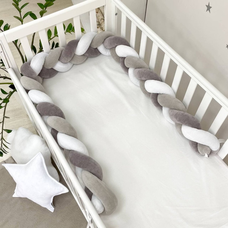 Постільна білизна Msonya Коса білий/ сірий/графіт Какао