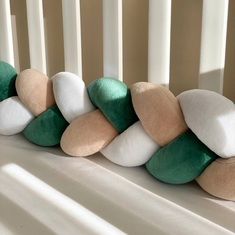 Постільна білизна Msonya Бортик у ліжко Бортик-коса унісекс Малахіт Стандарт/Овал