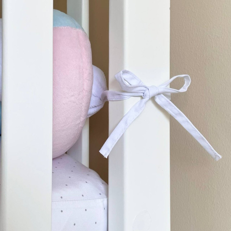 Постільна білизна Msonya Коса білий/м'ята світла /рожевий artD Зайчики