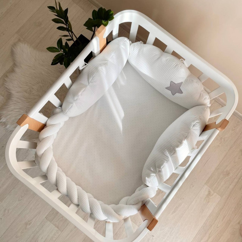 Постільна білизна Msonya Хмаринки вафельні білі комплект-3 шт без простирадла