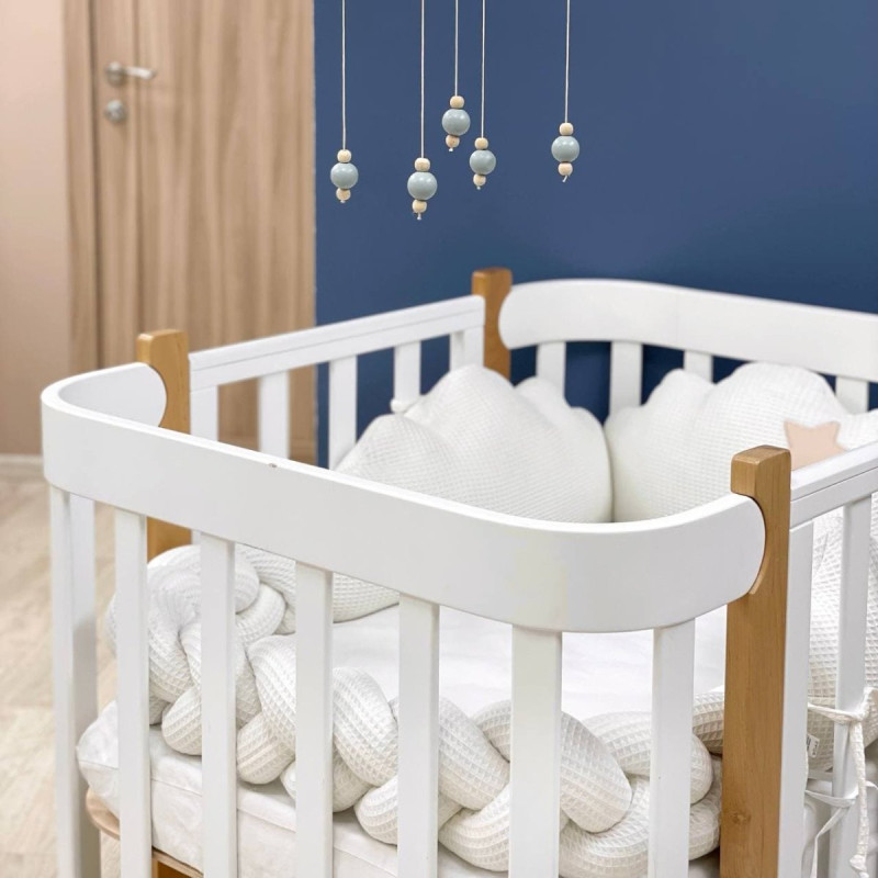 Постільна білизна Msonya Хмаринки вафельні молочні комплект-3 шт без простирадла