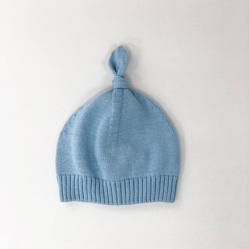 Шапка Msonya в'язана з помпоном 39 блакитний