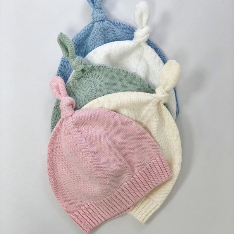 Шапка Msonya в'язана з помпоном 39 рожевий