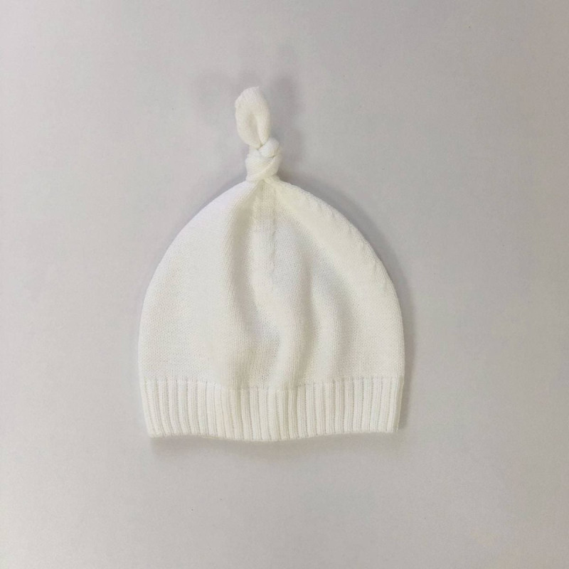 Шапка Msonya в'язана з помпоном 39 білий