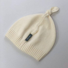 Шапка Msonya в'язана з помпоном 39 молочний