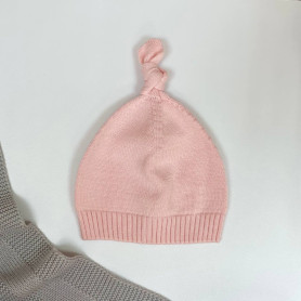 Шапка Msonya в'язана з помпоном 39 пудра