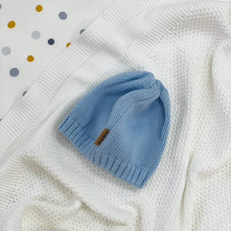 Шапка Msonya в'язана із зіркою 39 блакитний