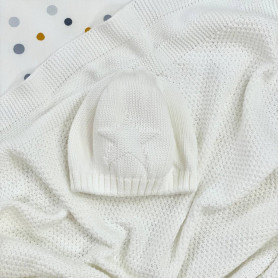 Шапка Msonya в'язана із зіркою 39 білий