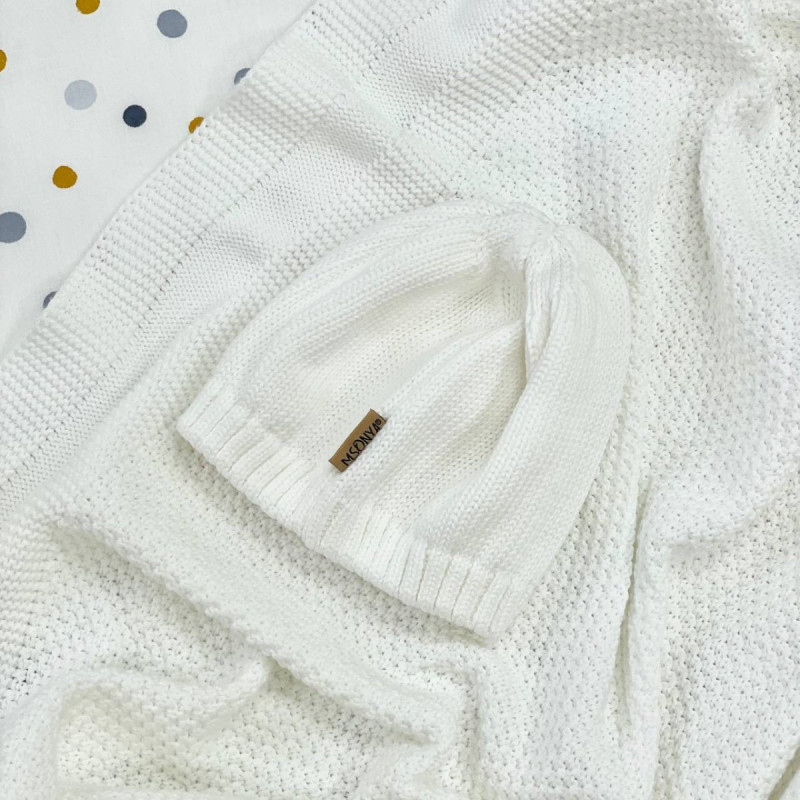 Шапка Msonya в'язана із зіркою 39 білий