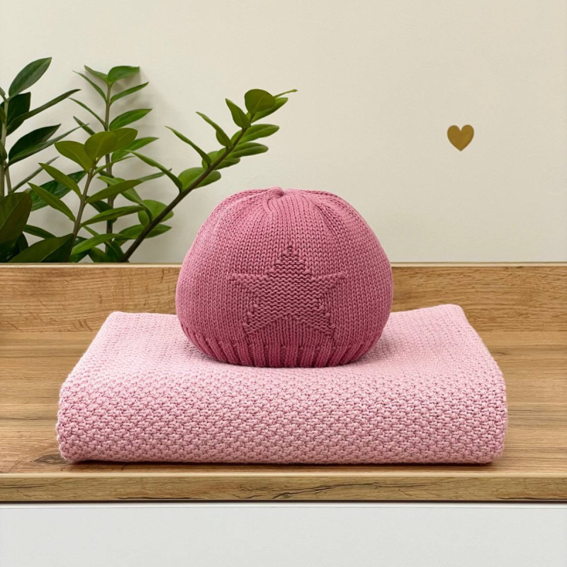 Шапка Msonya в'язана із зіркою 39 бургунді