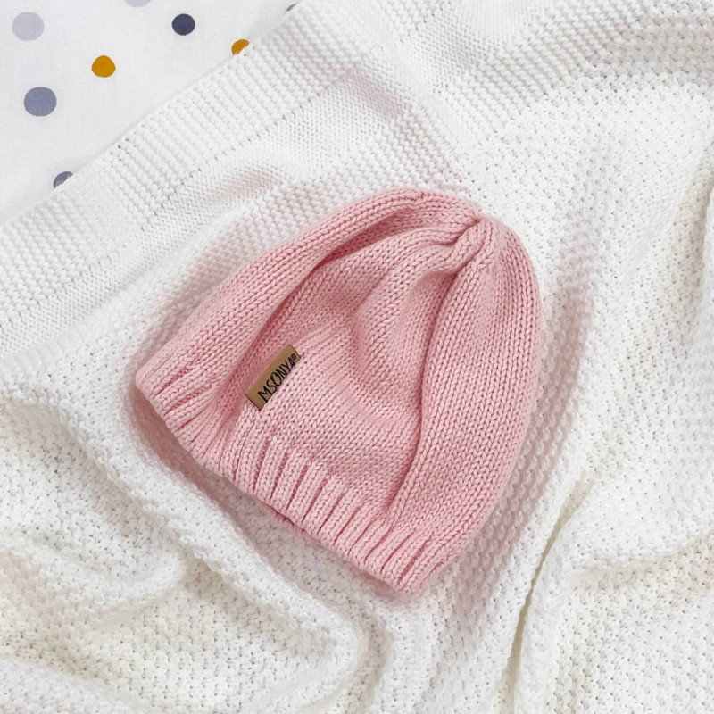 Шапка Msonya в'язана із зіркою 39 пудра