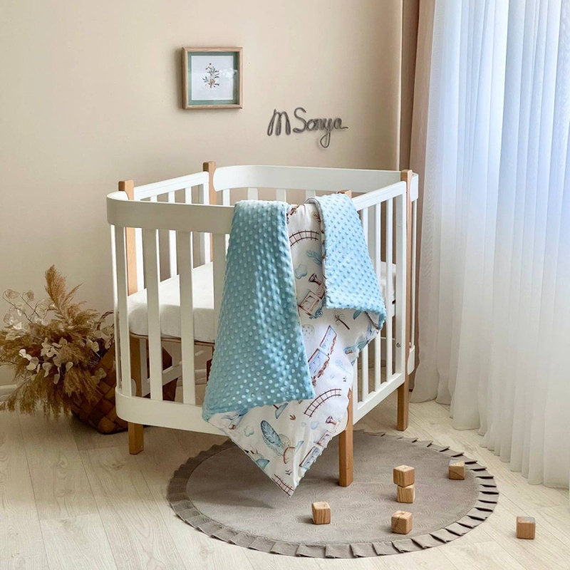 Плед Msonya Плюш Minky блакитний 80х100 +/2см