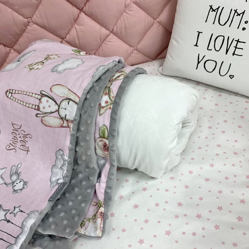 Плед Msonya конверт з ковдрою Ляльки на рожевому