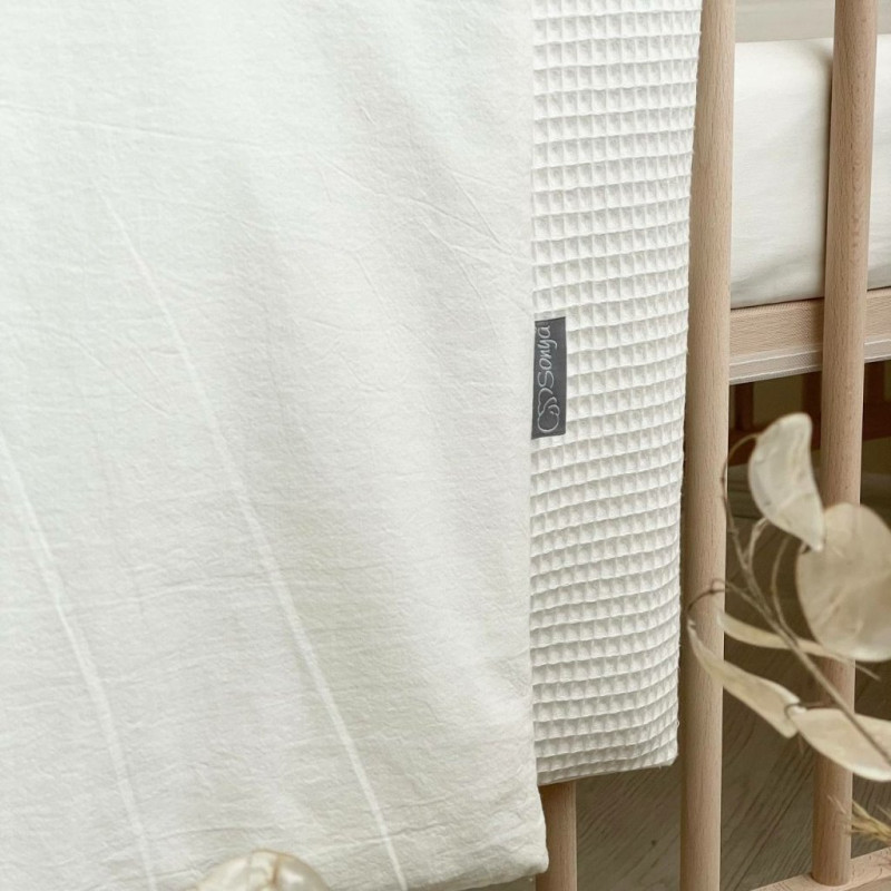 Плед Msonya конверт з ковдрою Маленькая Соня вафля+жатка молочний