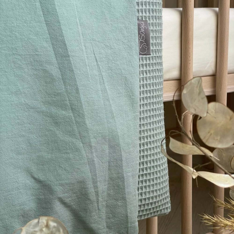 Плед Msonya конверт з ковдрою Маленькая Соня вафля+жатка м'ята