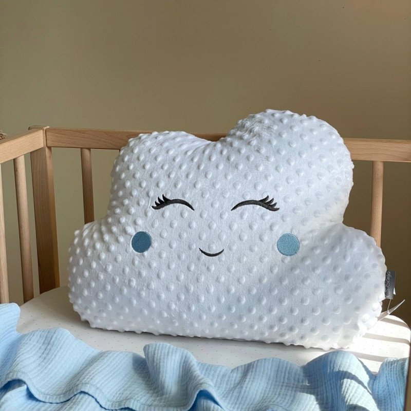 Постільна білизна Msonya Хмаринка Minky блакитні щічки 33*50 см