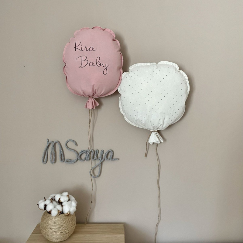 Постільна білизна Msonya Іграшка кулька овал з вишивкою Oh блакитний