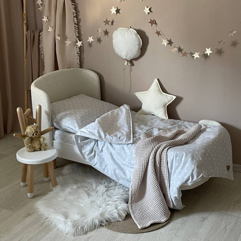 Постільна білизна Msonya Іграшка кулька овал з вишивкою Oh блакитний