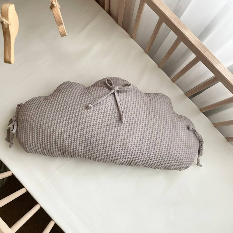 Подушка Msonya Хмаринка вафля сірий