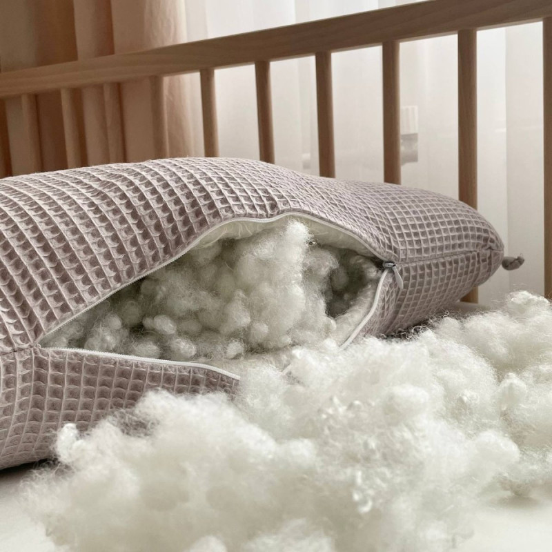 Подушка Msonya Хмаринка вафля сірий