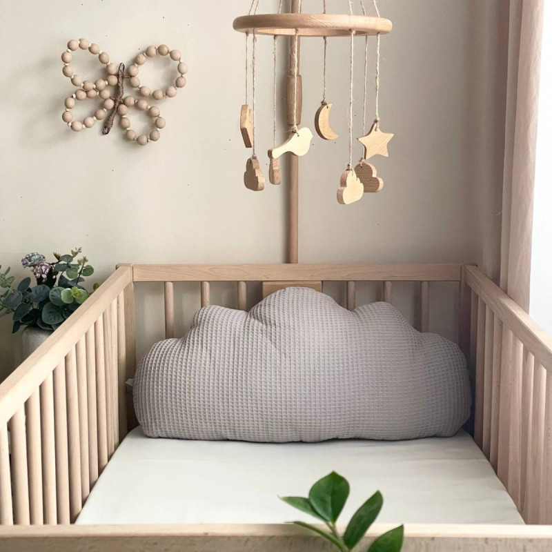 Подушка Msonya Хмаринка вафля сірий