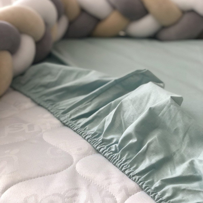 Постільна білизна Msonya підлдіток поплін гірчиця/м'ята