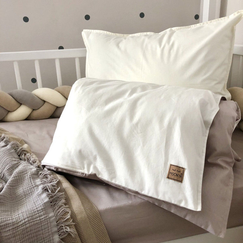 Постіль Msonya КПБ підлдіток поплін беж/молоко