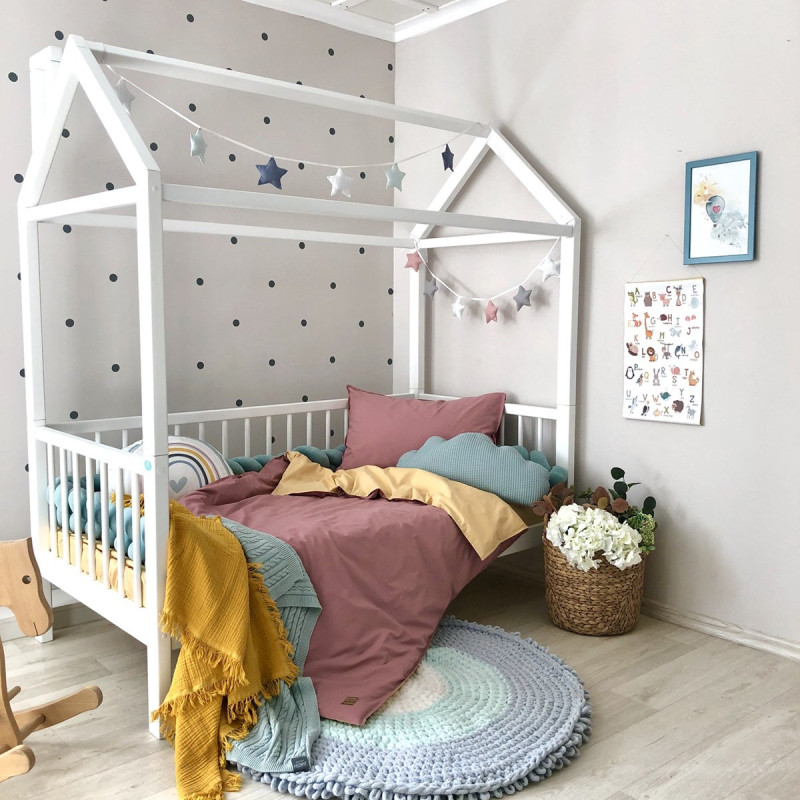 Постільна білизна Msonya підлдіток поплін гірчиця/ягода