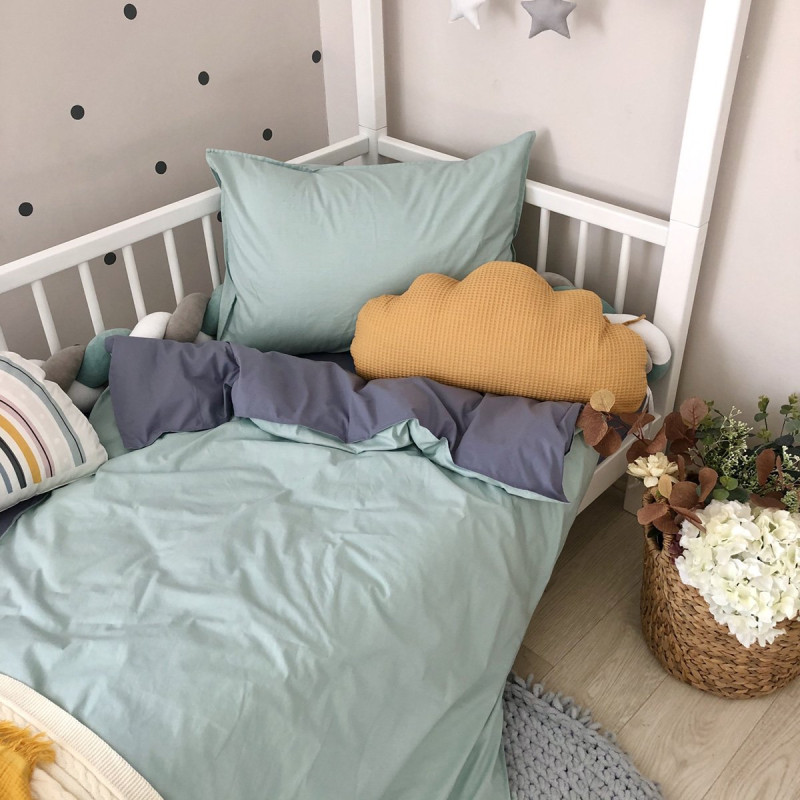 Постільна білизна Msonya підлдіток поплін м'ята/джинс