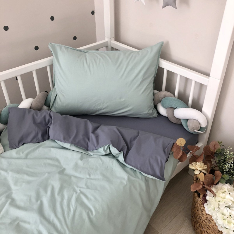 Постільна білизна Msonya підлдіток поплін м'ята/джинс