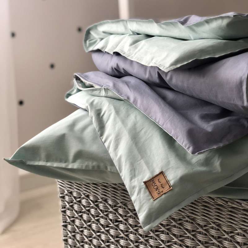 Постільна білизна Msonya підлдіток поплін м'ята/джинс