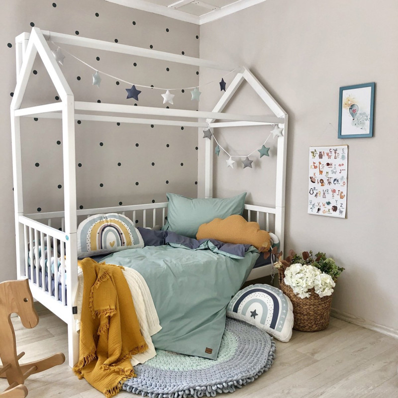 Постільна білизна Msonya підлдіток поплін м'ята/джинс