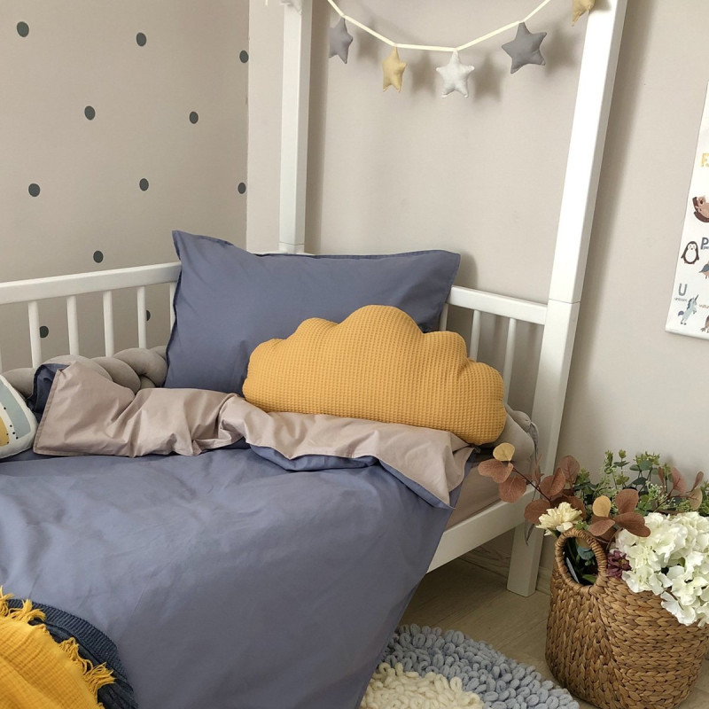 Постільна білизна Msonya підлдіток поплін сірий/джинс