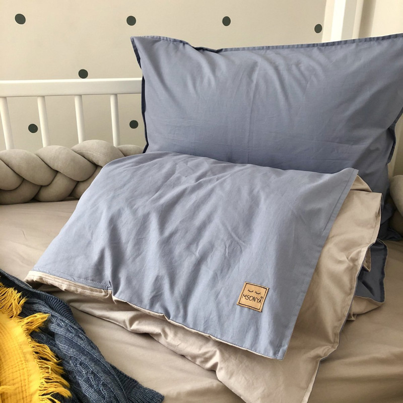 Постільна білизна Msonya підлдіток поплін сірий/джинс