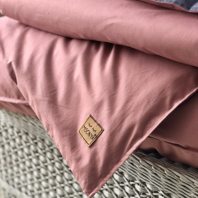 Постільна білизна Msonya підлдіток поплін ягода/джинс