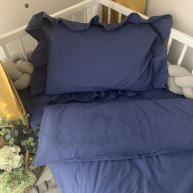 Постільна білизна Msonya підліток варенка з рюшем синій