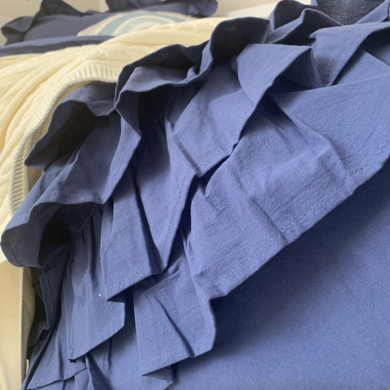 Постільна білизна Msonya підліток варенка з рюшем синій