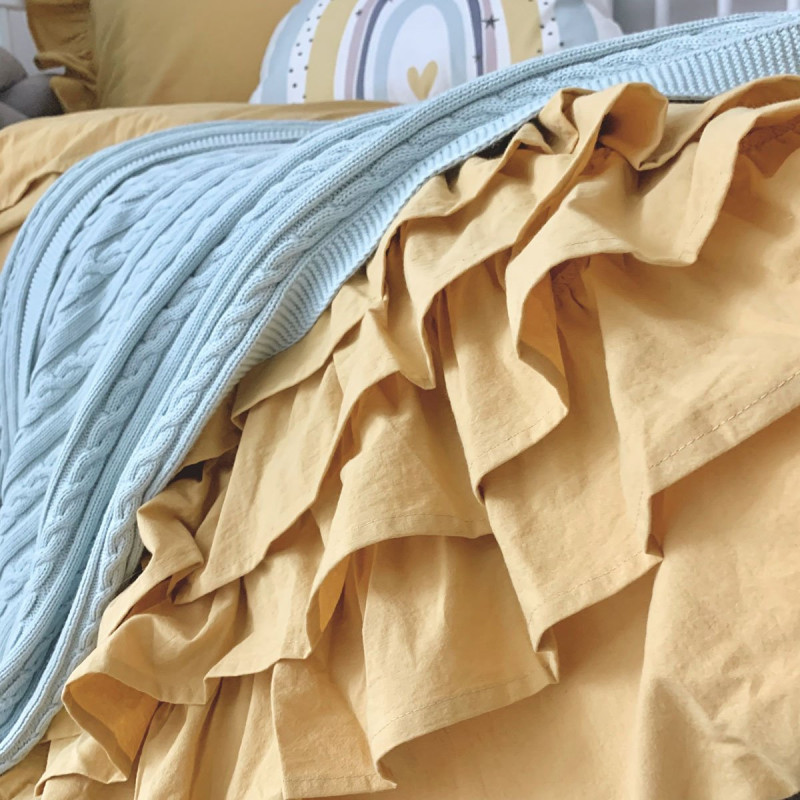 Постільна білизна Msonya підліток варенка з рюшем гірчиця