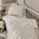 Постільна білизна Msonya підліток варенка з рюшем молочний