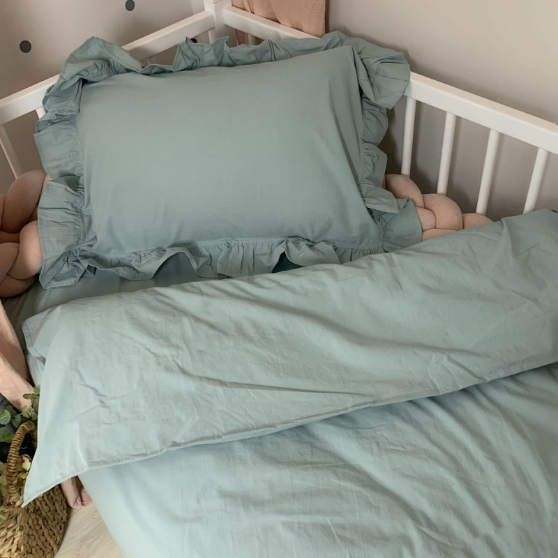 Постільна білизна Msonya підліток варенка з рюшем м'ята