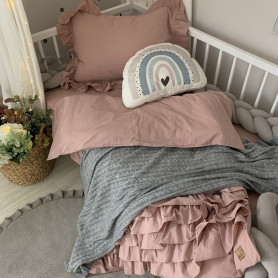 Постільна білизна Msonya підліток варенка з рюшем пудра