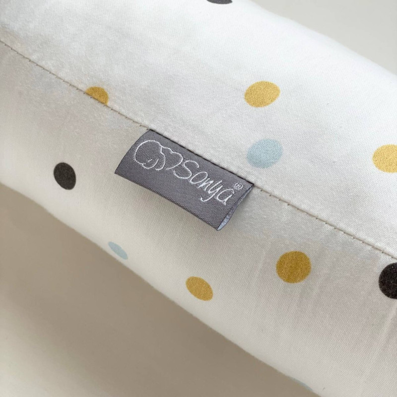 Подушка Msonya Валик Nordic Горошки гірчиця