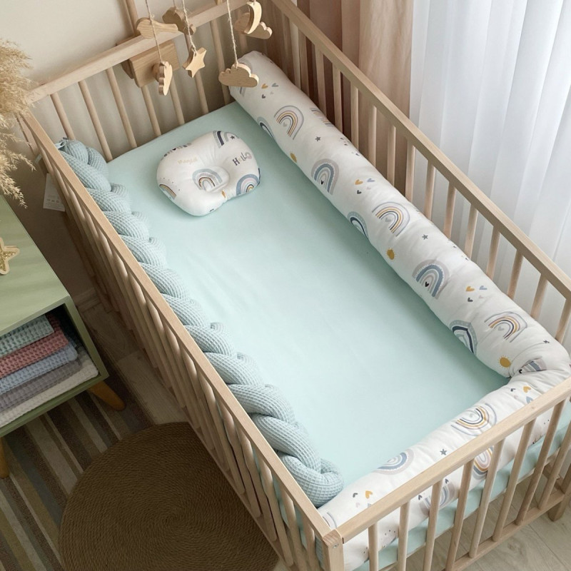 Подушка Msonya Валик Nordic Веселки м'ята