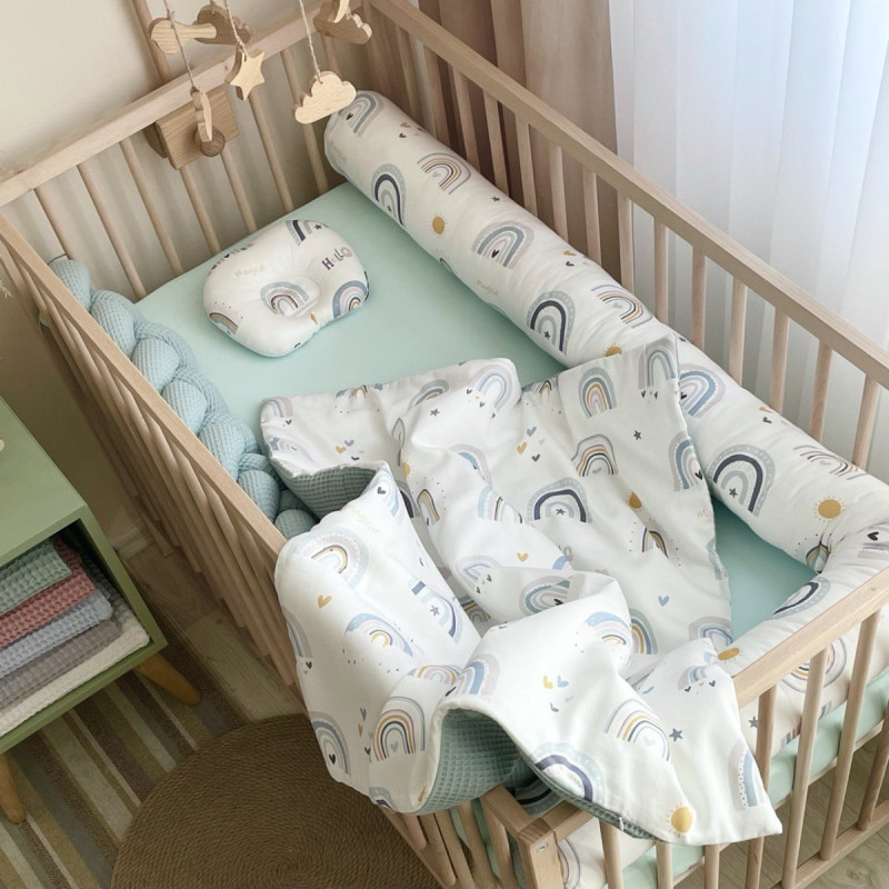 Подушка Msonya Валик Nordic Веселки м'ята