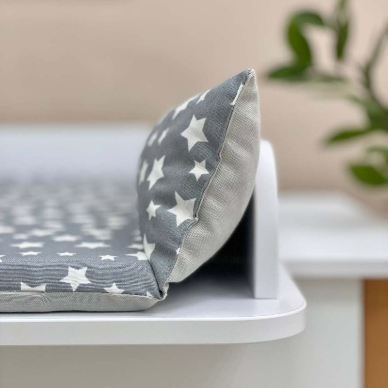 Сповивальний матрац Msonya водонепроникний 40х70 см Зірки білі на графіті