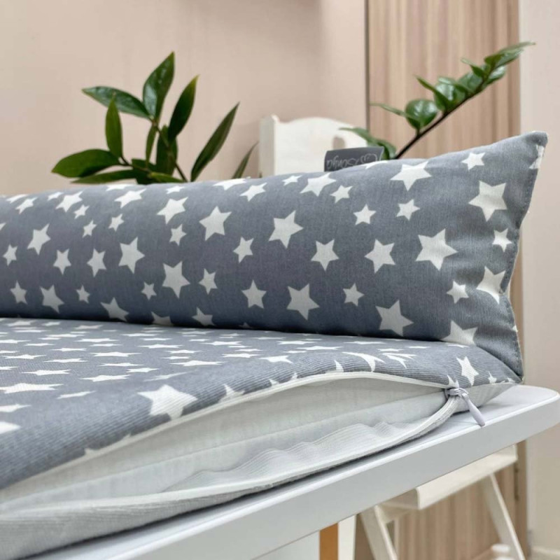 Сповивальний матрац Msonya водонепроникний 40х70 см Зірки білі на графіті