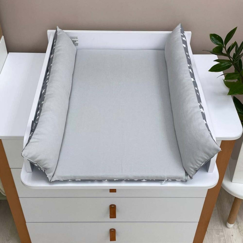 Сповивальний матрац Msonya водонепроникний 40х70 см Зірки білі на графіті