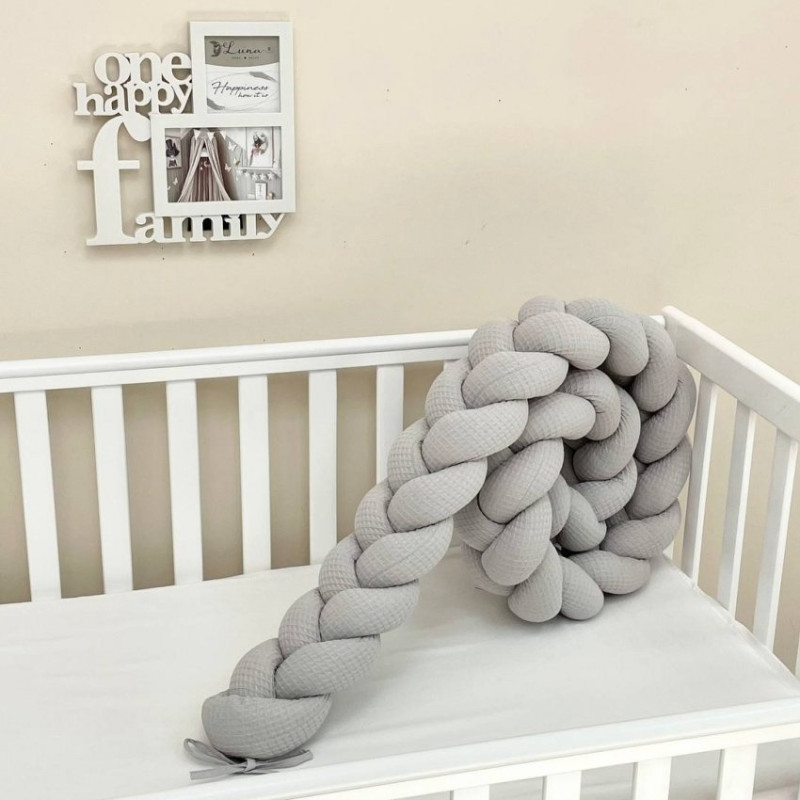 Постільна білизна Msonya Бортик у ліжко Бортик-коса унісекс сірий Стандарт/Овал 11312252